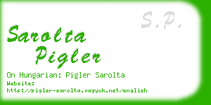 sarolta pigler business card